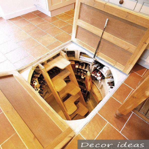 cellar wine stairway