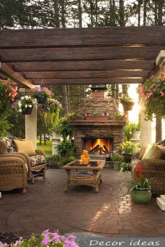 Fireplace and wood for outdoor recreation
