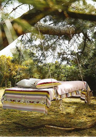 hanging bed under a tree