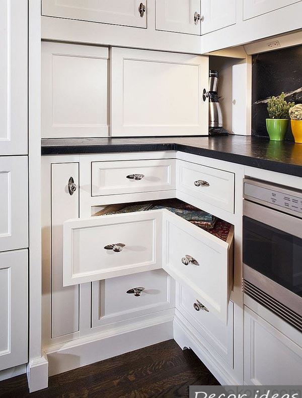 Corner boxes in the kitchen ideas