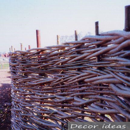 raft made of rods, interwoven in the form of a braid