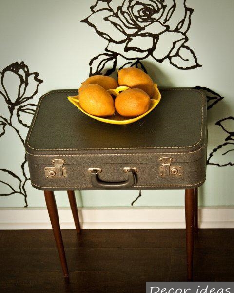 Table from a suitcase