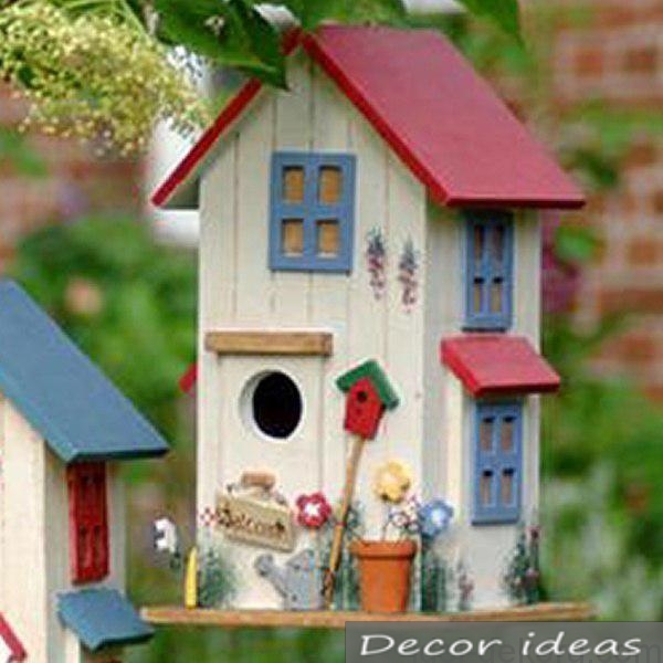 unusual white birdhouse 