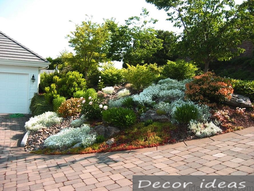 stone garden flowers path