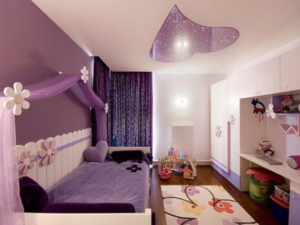 15 Fashionable Girls Bedrooms In Purple That Steal The