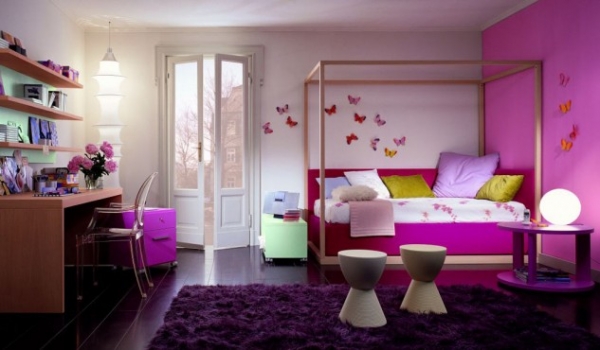 15 Fashionable Girls Bedrooms In Purple That Steal The