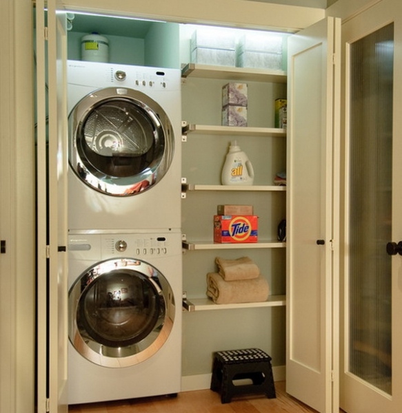 Cabinet for washing machine in the bathroom - California decor ideas ...