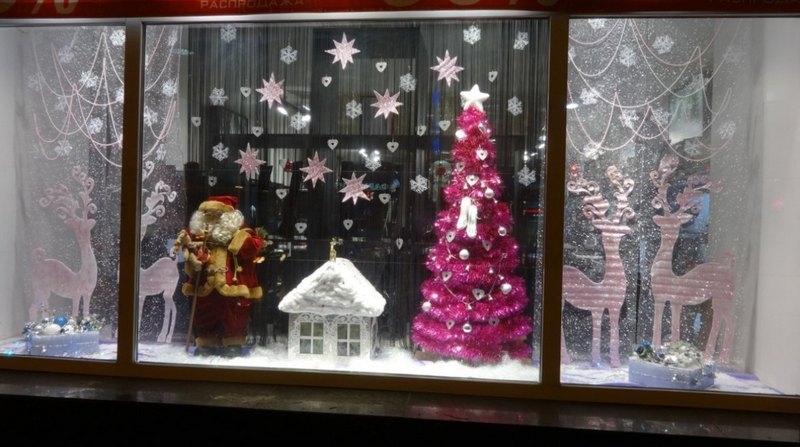 78 ideas: the Decoration of Windows for the New year with his hands ...